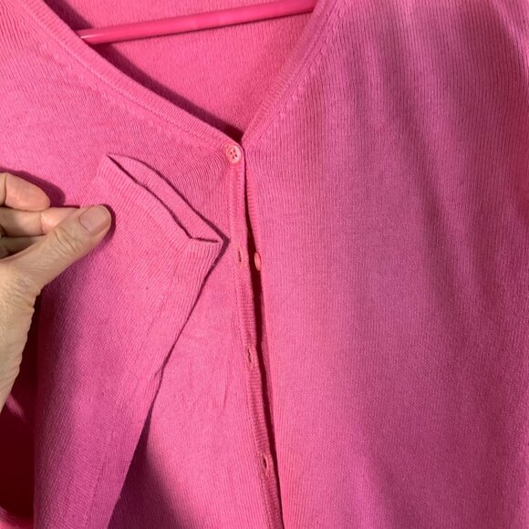 Womens Finity Silk Cashmere Cardigan Light Weight S measures XS Pink - Picture 3 of 9